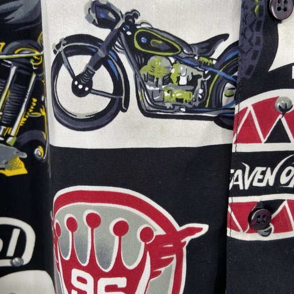 Mens Size 4X Button Up Shirt Motorcycle Short Sleeve Box Office Island *READ - Picture 7 of 7